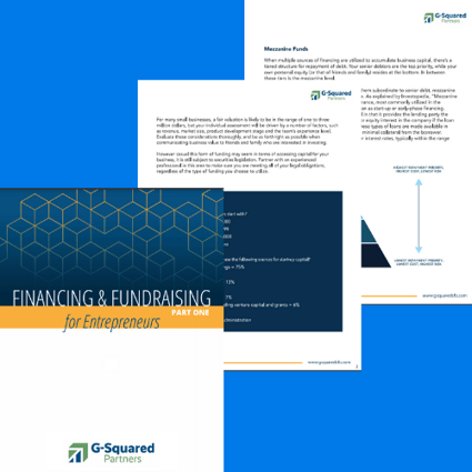 Graphic showing three images of the how to get funding for a startup business guide