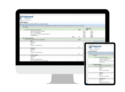 Outsourced CFO Services Cost vs Hiring an Accounting Team Free Template